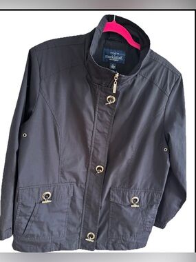 Super Cute Mackintosh New England Hooded Jacket Navy Women’s Size Petite Large